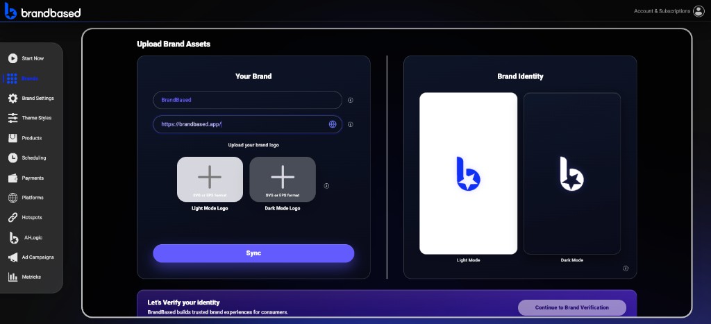 Upload Brand Assets